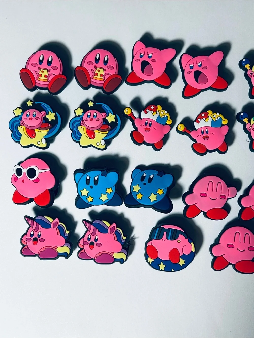 Kirby Shoe Charms Pink Anime Cute Kawaii Sandals Wristband Adults Kids 19 pieces